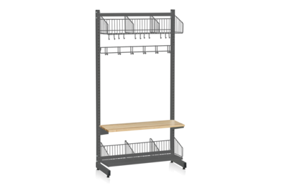 L-Ständer 900 mm Komplett 3 grau