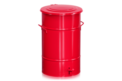 Abfallbehälter 70 l mit Fußpedal Rot