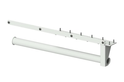 Etikettenrollenhalter 30x450 mm Grau RAL 7035