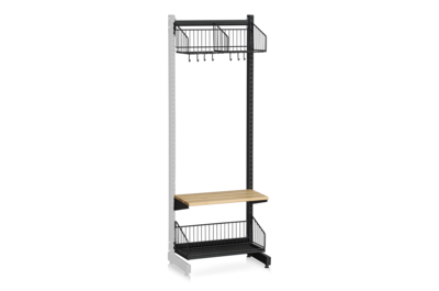 L-Ständer Zusatzteil 600 mm komplett 2 schwarz