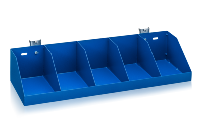 Regalhalter mit 5 Fächern 500x170x10 mm 1er-Pack Blau