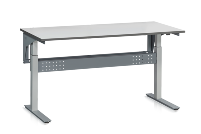 Arbeitstisch W200 1600x800 Grau Laminat inkl Anbaurahmen