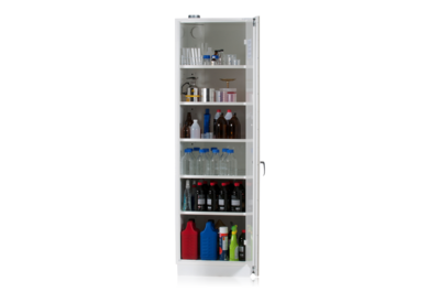 Feuerbeständiger Chemikalienschrank, 2100x600x600 mm inkl. 5 Fachböden