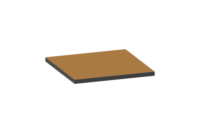 Tischplatte für Rolltisch, Holzfaserplatte 800x800 mm
