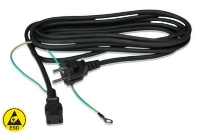 Geerdetes Stromkabel ESD