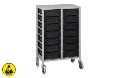 Kompletter Behälterwagen für 14 Behälter ESD
