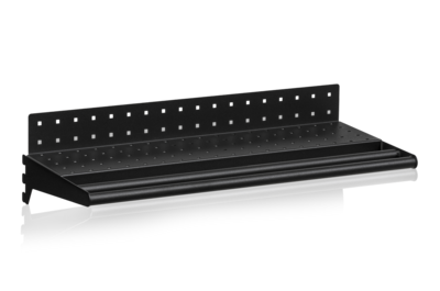 Regalboden gelocht inklusive Kleiderstange 600 mm schwarz