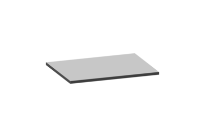 Tischplatte Laminat 800x600x24 mm, Vorderkante dunkelgrau