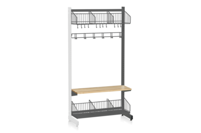 L-Ständer Zusatzteil 900 mm Komplett 3 grau