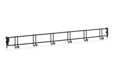 Kleiderhakenleiste 900 mm 6 Haken schwarz