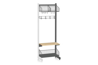 L-Ständer Zusatzteil 600 mm komplett 3 grau