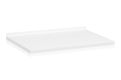 Regalboden, gelocht, Stahlblech 600x400 mm weiß