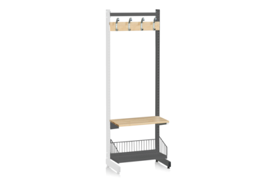 L-Ständer Zusatzteil 600 mm komplett 1 grau
