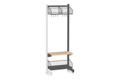 L-Ständer Zusatzteil 600 mm komplett 2 grau