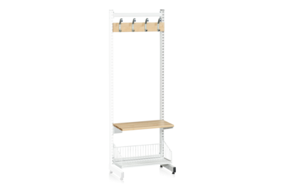 L-Ständer Zusatzteil 600 mm komplett 1 weiß