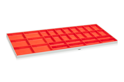 Schubladeneinteilung 900x450x35 mm Einsatzkästen Kombination 3