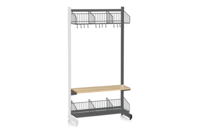 L-Ständer Zusatzteil 900 mm Komplett 2 grau