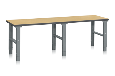 Arbeitstisch HD 500 2500x800 mm Holzfaserplatte mit Massivholzkern