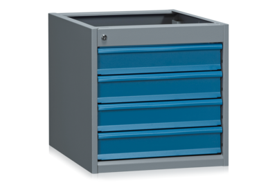 Schubladenblock 670 4x100 mm Grau/Blau
