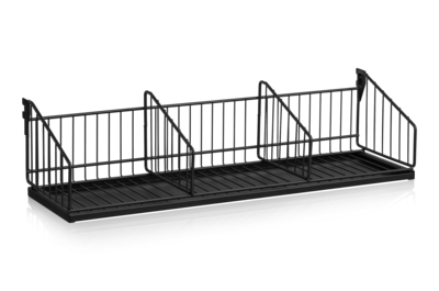 Schuhregal inklusive Abtropfblech 900 mm Schwarz