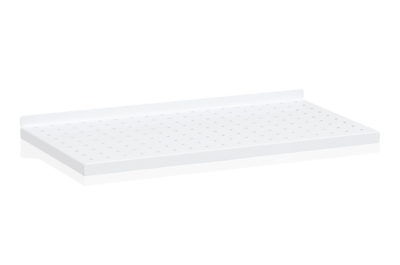 Regalboden, gelocht, Stahlblech 600x300 mm weiß