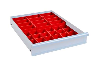 Schubladeneinteilung 100 mm Plastlådor Kombination 3