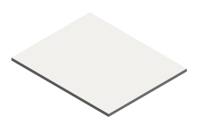 Abdeckplatte Laminat für Schubladenblock 670