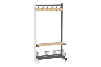 L-Ständer Zusatzteil 900 mm Komplett 1 grau