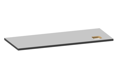 Tischplatte 2000x800x40 mm mit Ausschnitt Grau Laminat