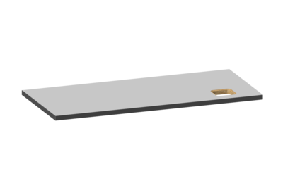 Tischplatte 1800x800x40 mm m. Ausschnitt - Grau Laminat