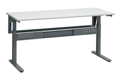 Arbeitstisch W200 1800x800 Grau Laminat inkl Anbaurahmen
