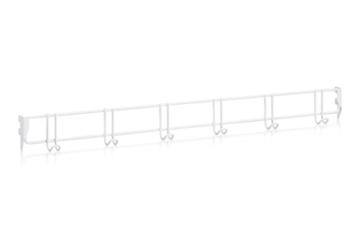 Kleiderhakenleiste 900 mm 6 Haken weiß
