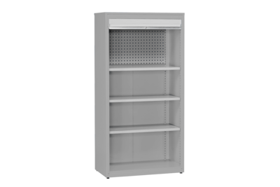 Werkstattschrank mit Rollladen Grau