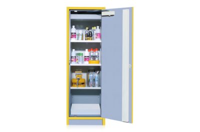 Chemikalienschrank 2000x600x550 mm mit Bodenwanne, 3 Fachböden