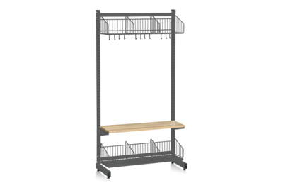 L-Ständer 900 mm Komplett 2 grau