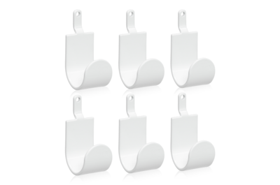 W Haken 6-er pack Weiß