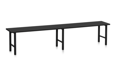 Bank 2000 mm schwarz